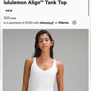 WHITE ALIGN TANK